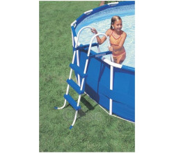 Kétágú létra, 132cm palástmagasságú mobil medencékhez